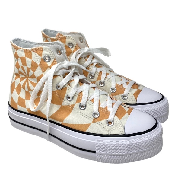 Converse Chuck Lift Platform Sneaker Orange Candy Canvas Shoe Women Size A10010C - Picture 2 of 10